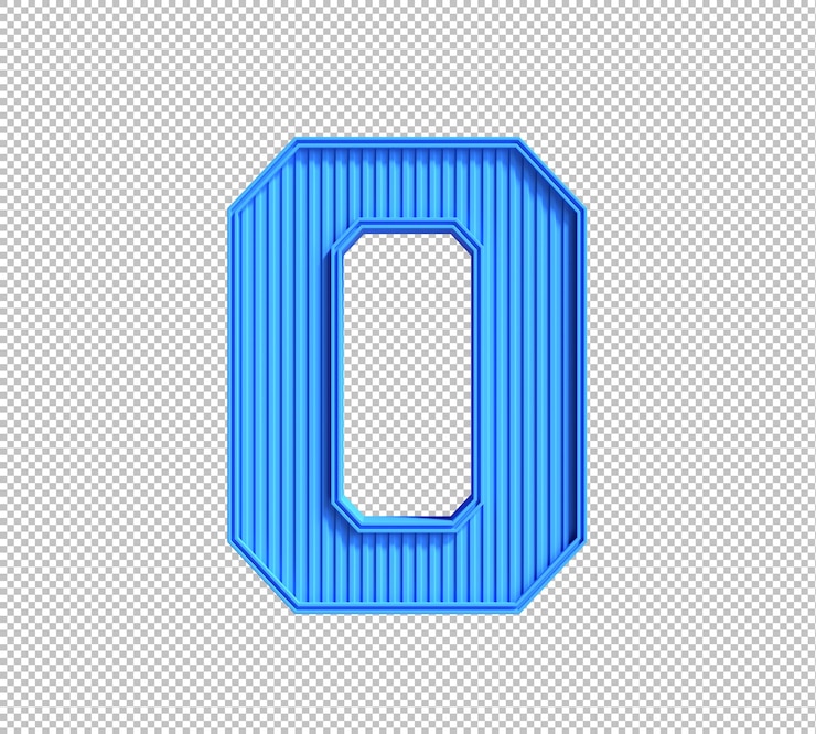 PSD 3d alphabet on transparent background