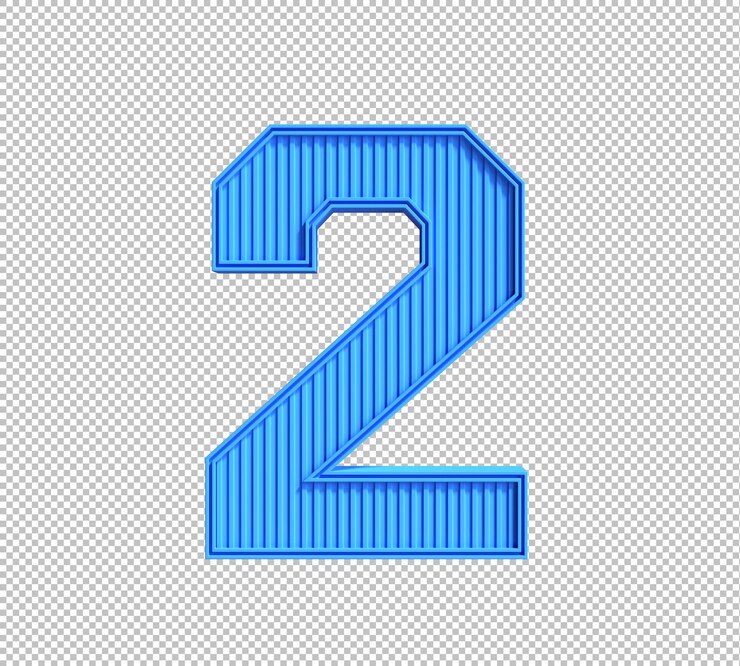 PSD 3d alphabet on transparent background