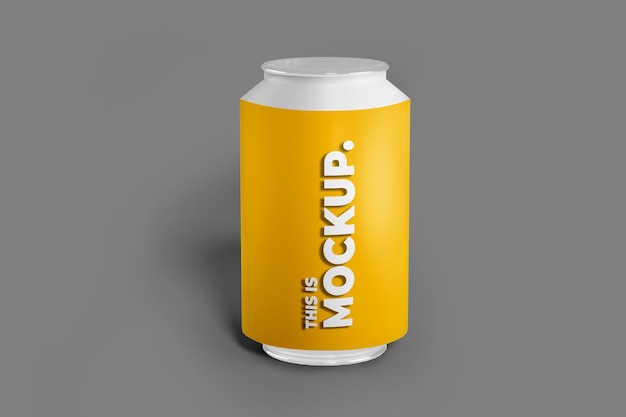 3d alumunium cans mockup packaging with transparency shadow