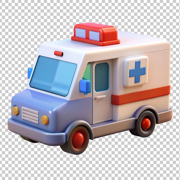 3d ambulance transparent background