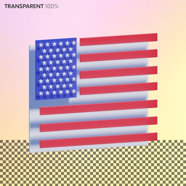 3D Amerikaanse vlag