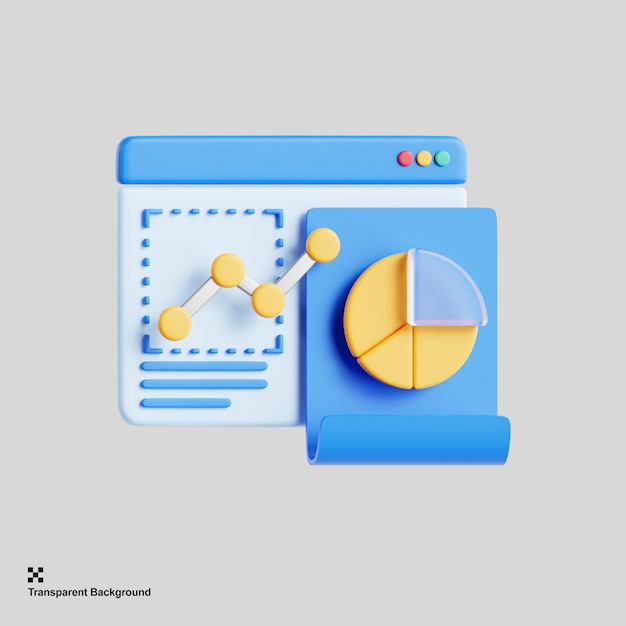 3d analytics icon