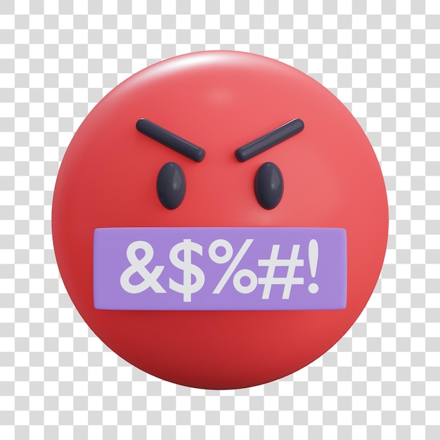 PSD emoji 3d arrabbiati o emoji pazzi