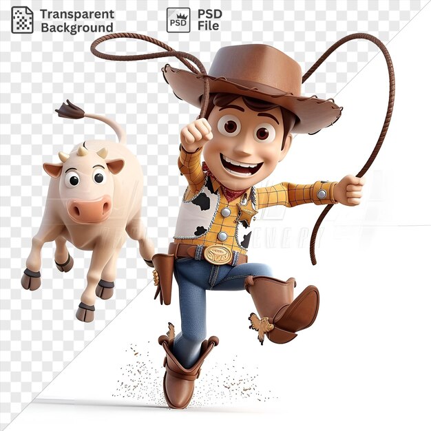 PSD 3d animacja o kowbojach paszących bydło na ranczu