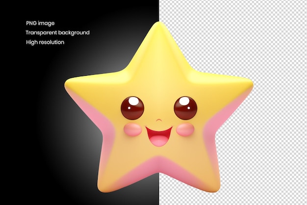 PSD 3d anime cute star