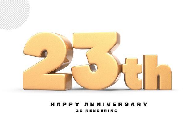 3d anniversary with golden style