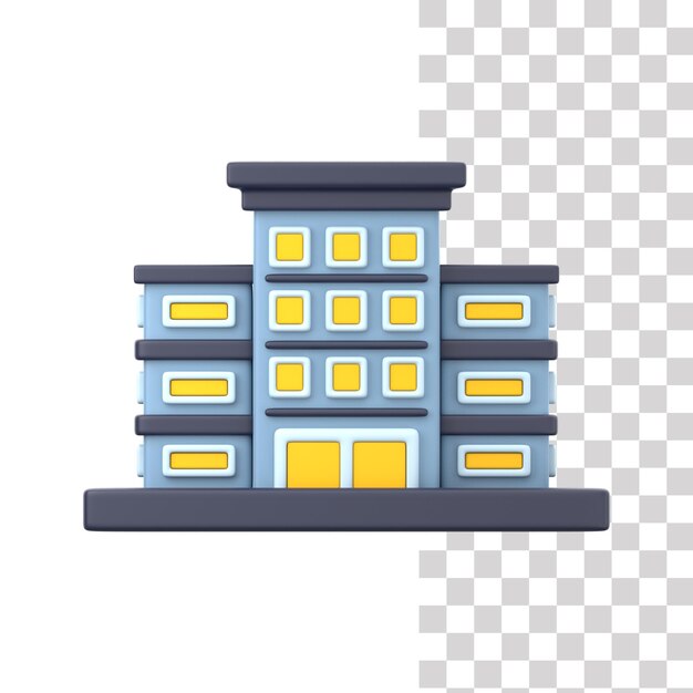 PSD 3d apartmen illustration