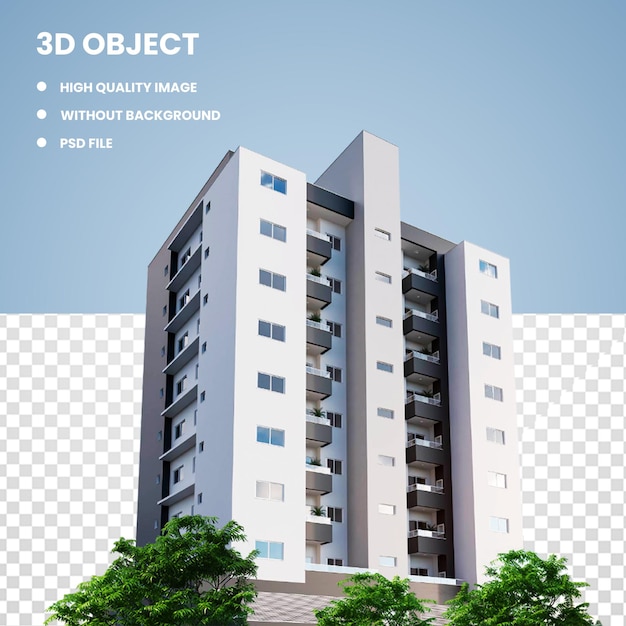 PSD 3d apartment real estate condominium residencial