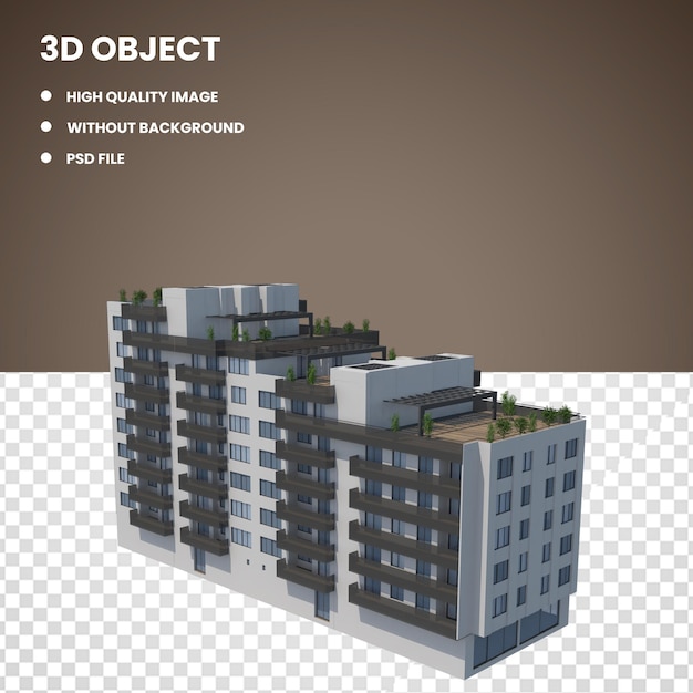 PSD 3d appartment building