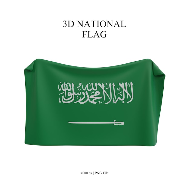 PSD bandiera nazionale araba 3d