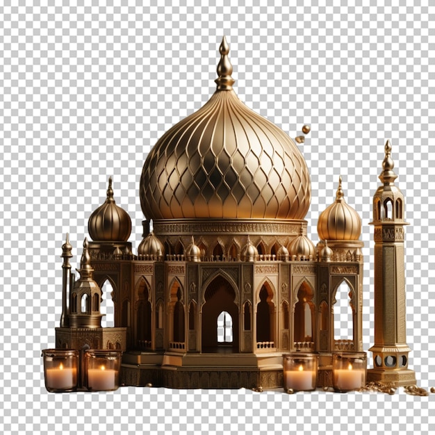 PSD 3d арабский фонарь png psd