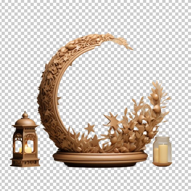 PSD 3d arabic lantern png psd