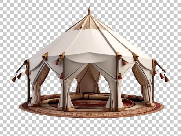 PSD 3d of arabic tent on white background