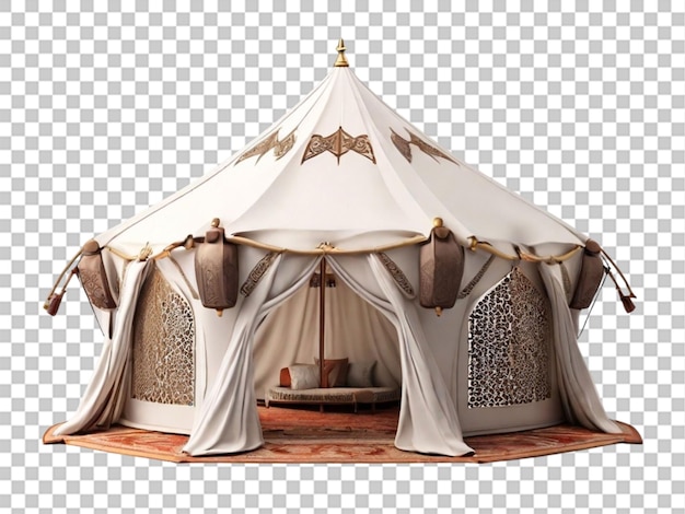 PSD 3d of arabic tent on white background