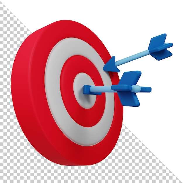 3d archery icon isolated on the transparent background