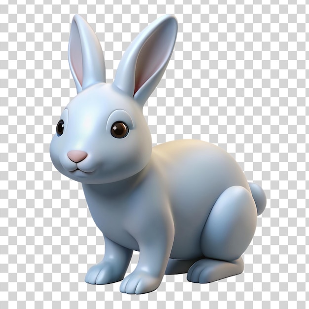 PSD 3d arctic hare isolated on transparent background