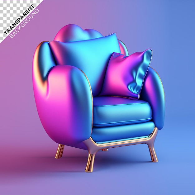PSD 3d голографическая визуализация кресла