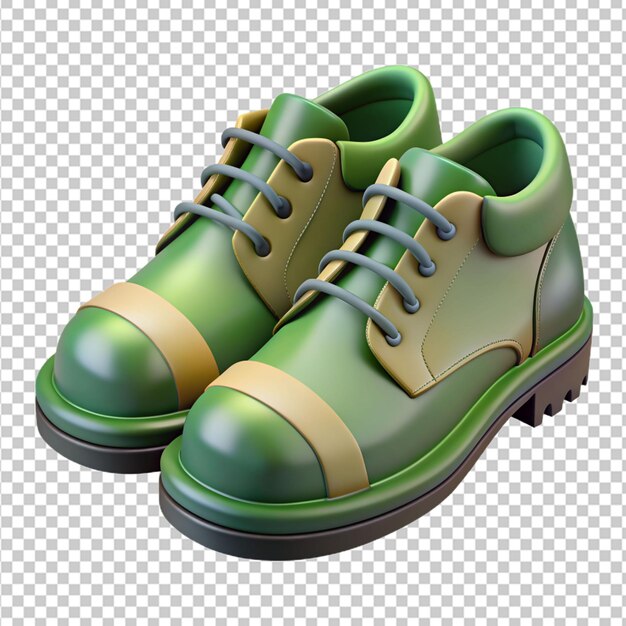 3d army shoes transparent background