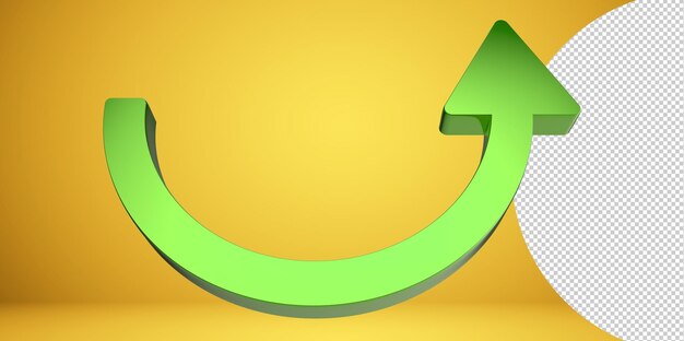 3D arrow icon on Transparent PNG background. 3d style. arrow icon for your web site design, logo,