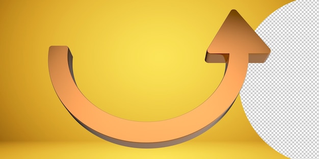 3D arrow icon on Transparent PNG background. 3d style. arrow icon for your web site design, logo,