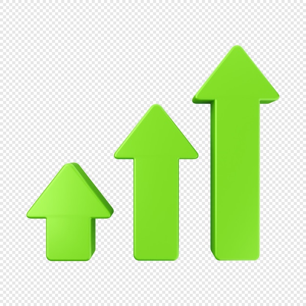 3D Arrow Increase and decrease icon illustration