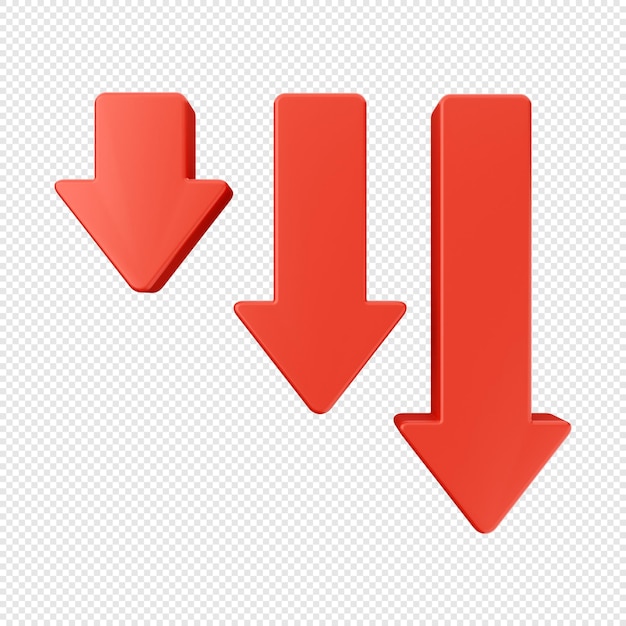 3D Arrow Increase and decrease icon illustration