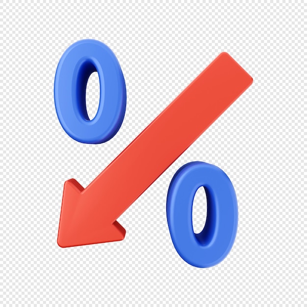 3d arrow increase and decrease icon illustration