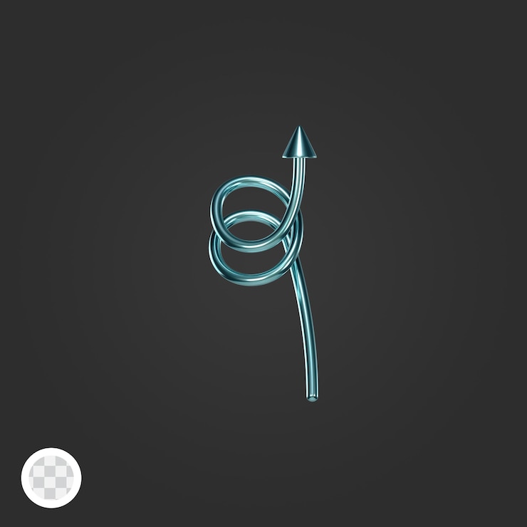 PSD 3d arrow twist