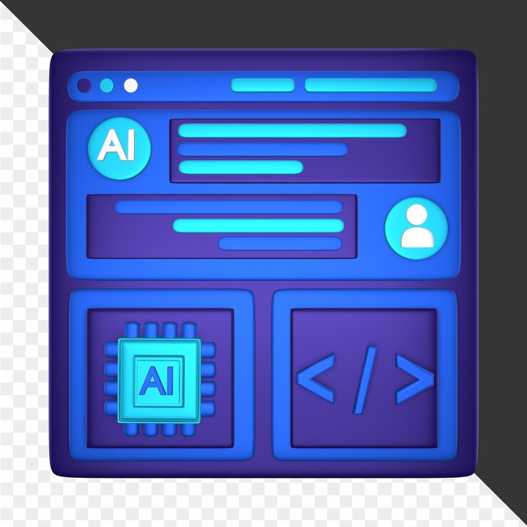 PSD 3d artificial intelligence illustrations