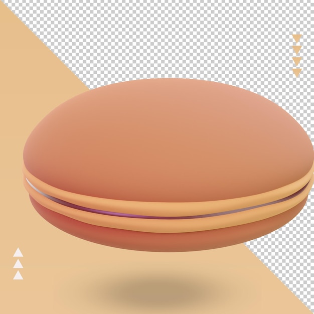 PSD 3d asian food dorayaki rendering left view