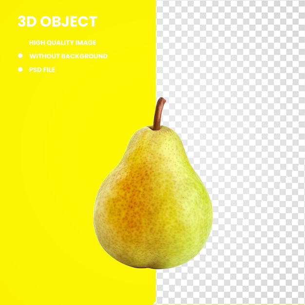 3d asian pear fruit adn pear and food and industry