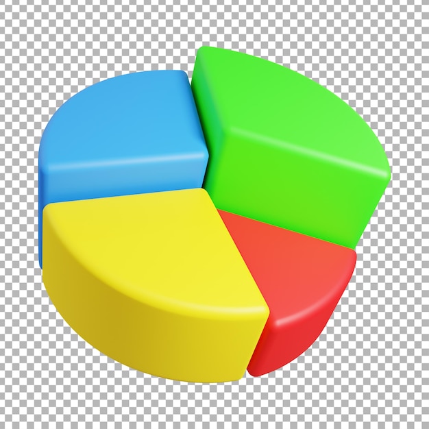 3d asset pie chart design illustration