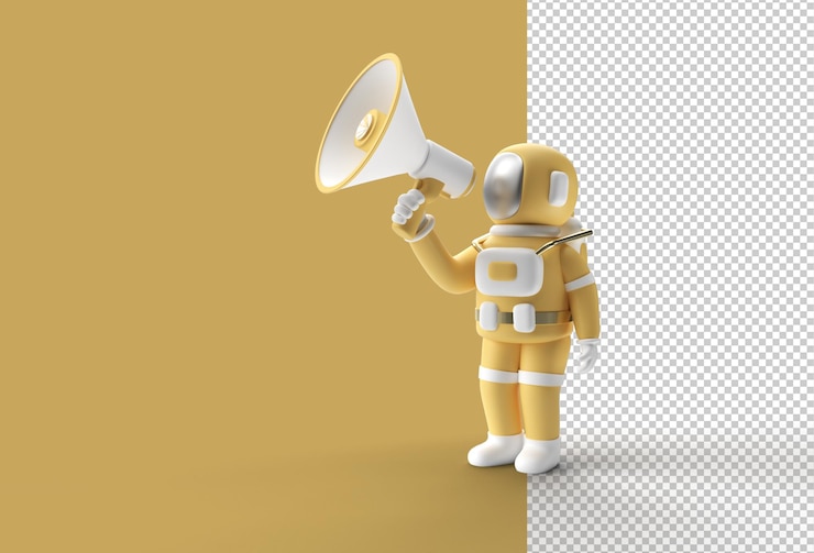  3d astronaut is calling for a sale announcement