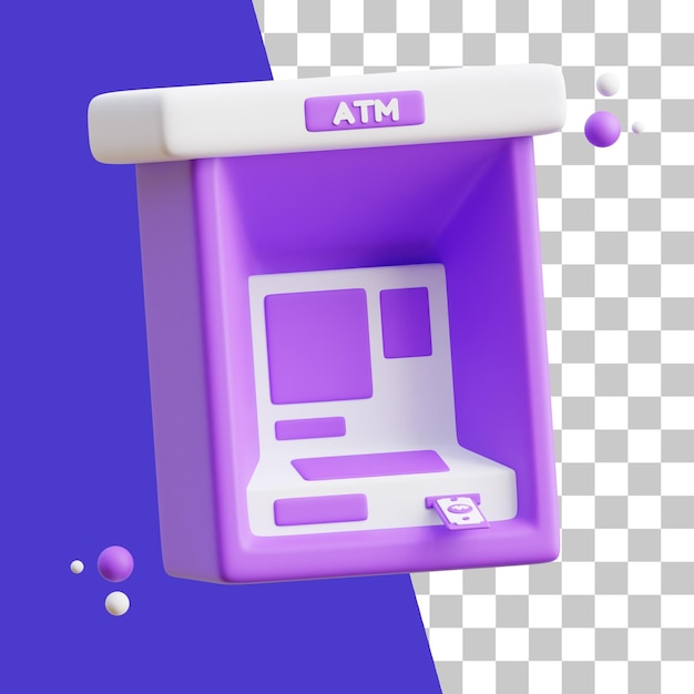 3 d の atm マシンのアイコン