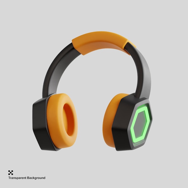 3d audio-chat headset illustratie