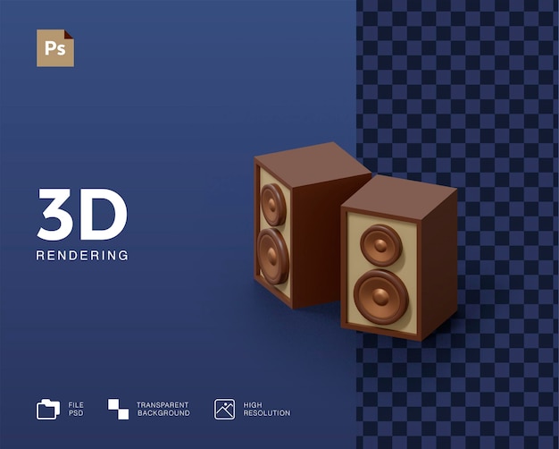 PSD 3d аудио динамик иллюстрация