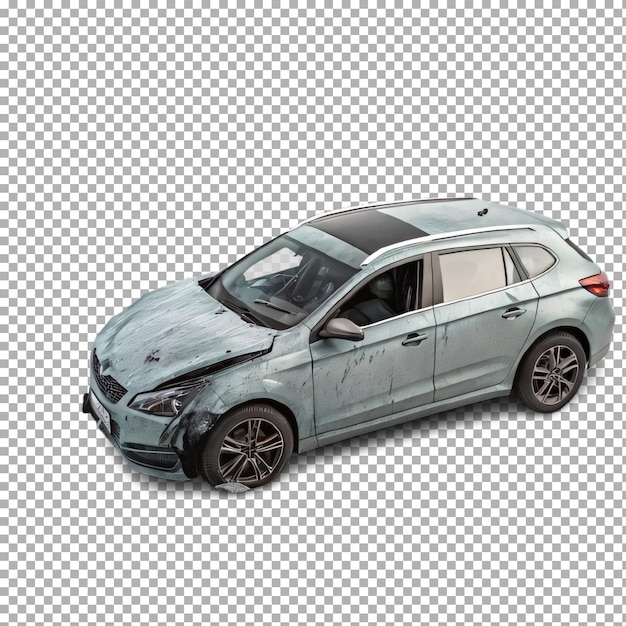 3d auto-ongeluk doorzichtige achtergrond