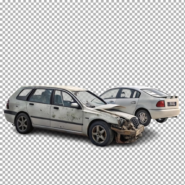 3d auto-ongeluk doorzichtige achtergrond