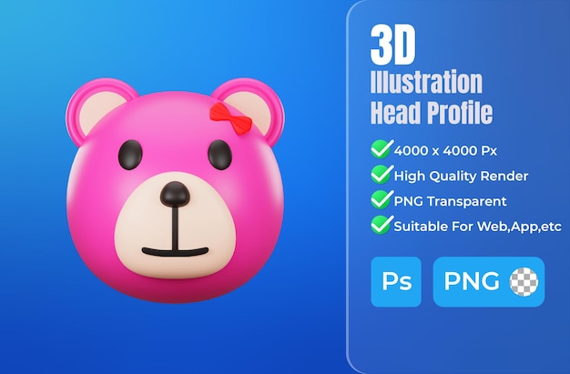 3d avatar bear girl