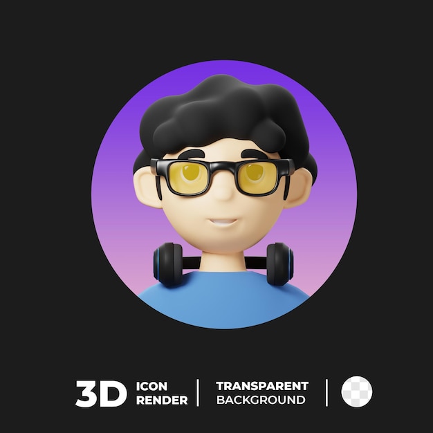 PSD appassionati di musica edm avatar 3d