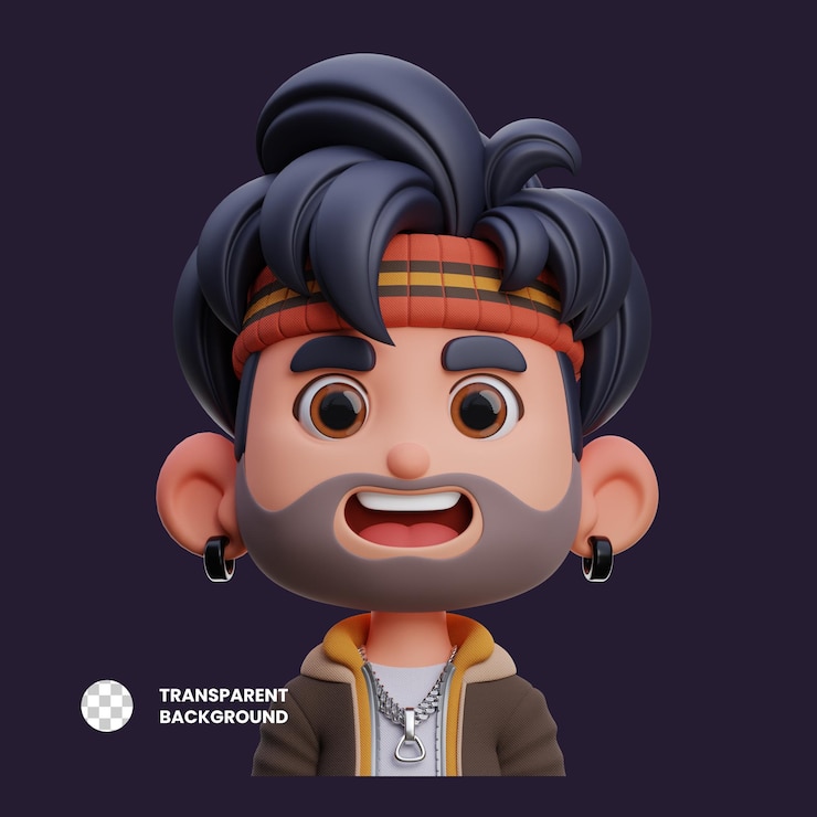 PSD 3d avatar thug man