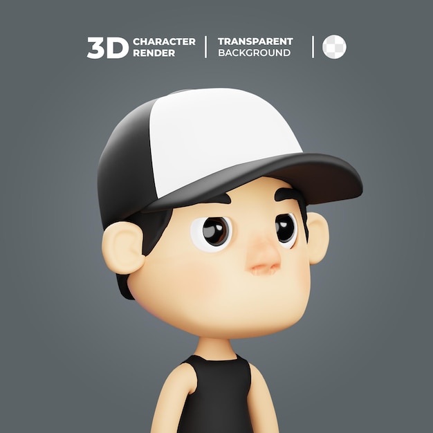 PSD 3d avatar young man