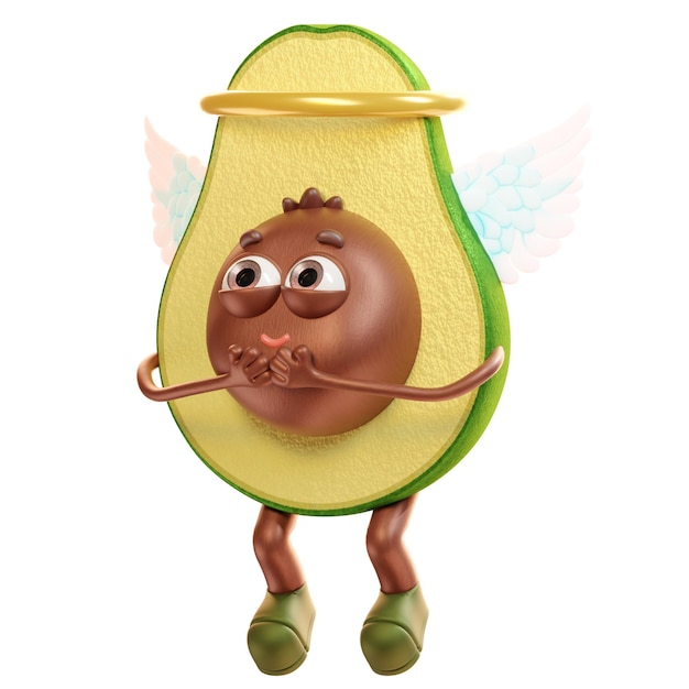 3d avocado character