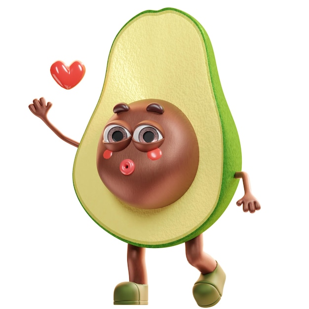 PSD 3d avocadokarakter