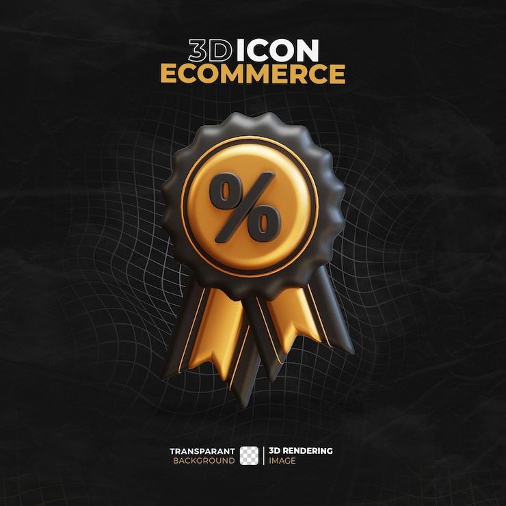 PSD 3d award lint beste verkopen beste kortingen en beste items 3d rendering icoon e-commerce