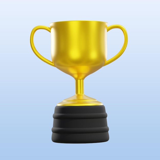 3D Award Prize Gold Cup 3d render transparent