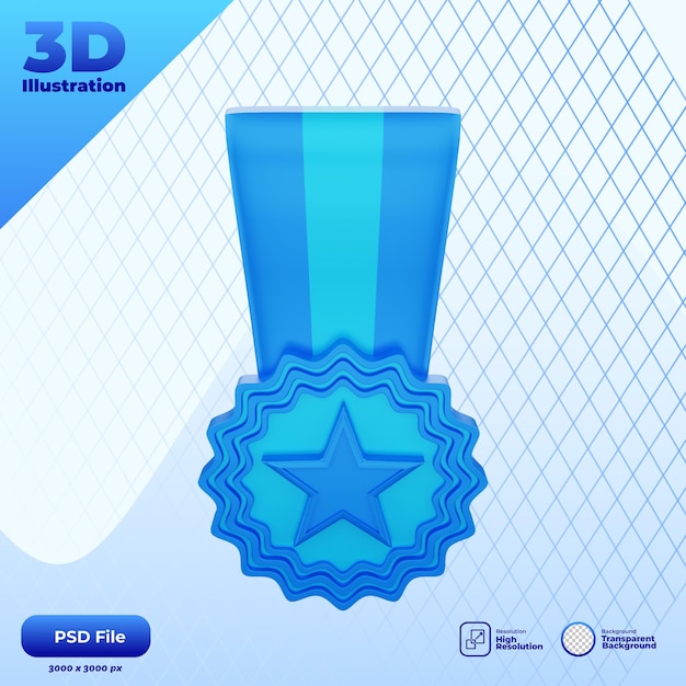 PSD 3d awards pictogram illustratie