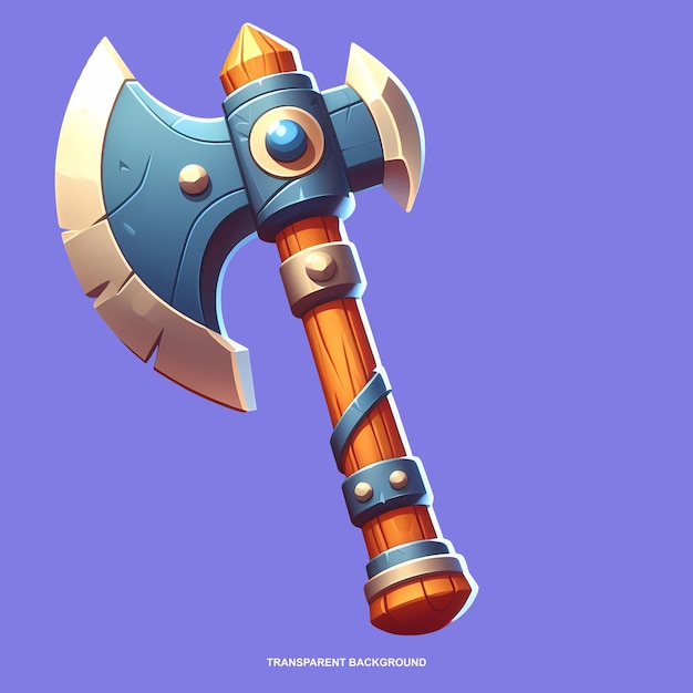 PSD 3d axe game asset