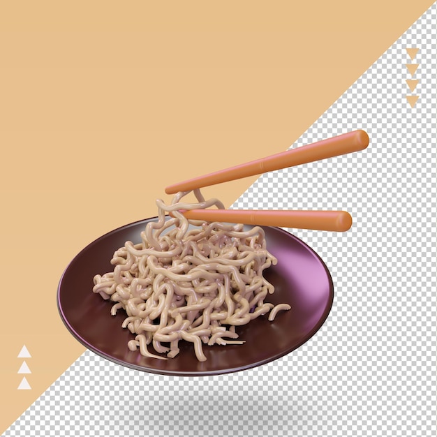 PSD 3d aziatisch eten soba die juiste weergave geeft