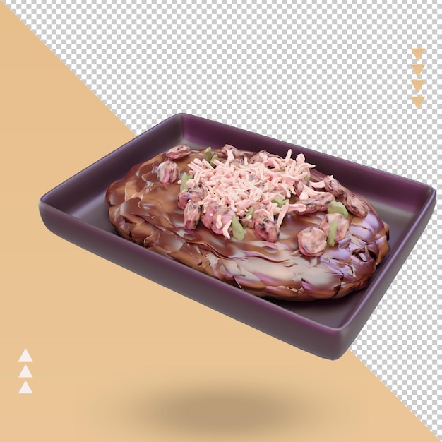 3d aziatische voedsel yakiniku die linkermening teruggeven